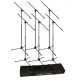 Jamstands JS-MCFBPK Six Tripod Mic Stands/Fixed Booms and Carrying Case